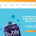 A website with an advertisement for bubly water.