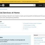 A screenshot of the special services at home page.